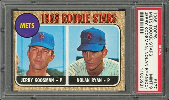 1968 Topps #177 Nolan Ryan Rookie Card – PSA MINT 9 (OC)